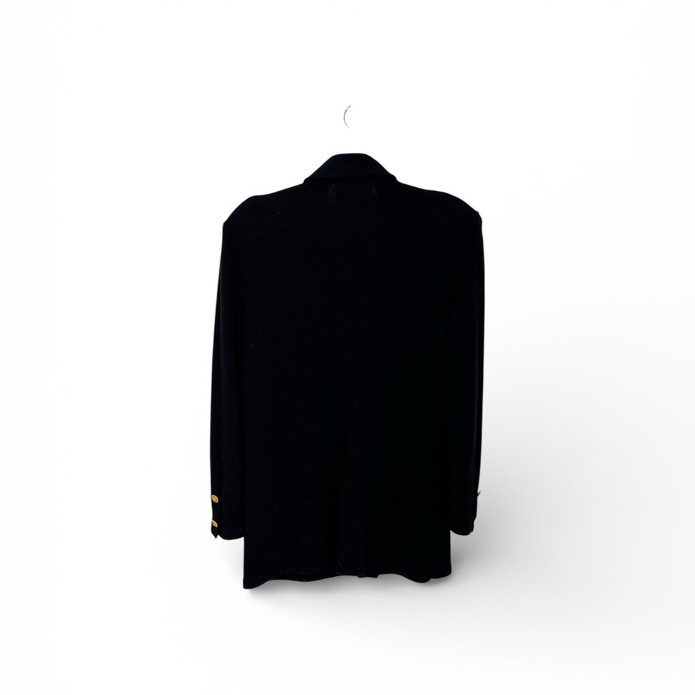 Rich and Levy Vintage Women’s Knit Blazer Black Size Medium - Picture 2 of 9